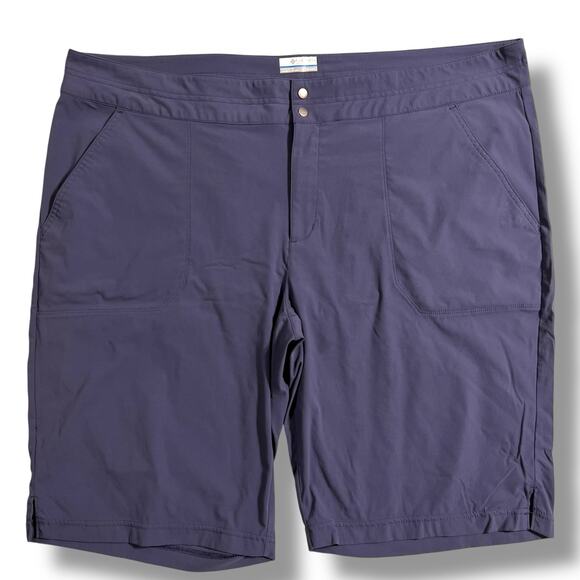 Columbia Womens Summer Hiking Bermuda Shorts Omni Shield Blue Size 22W - Picture 1 of 9